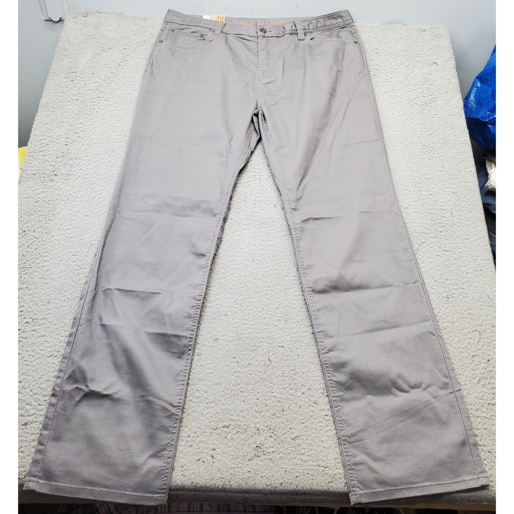 Prana Bridger Jeans Mens 40x36 Gray Denim Slim Fit Stretch 5-Pocket Straight Leg